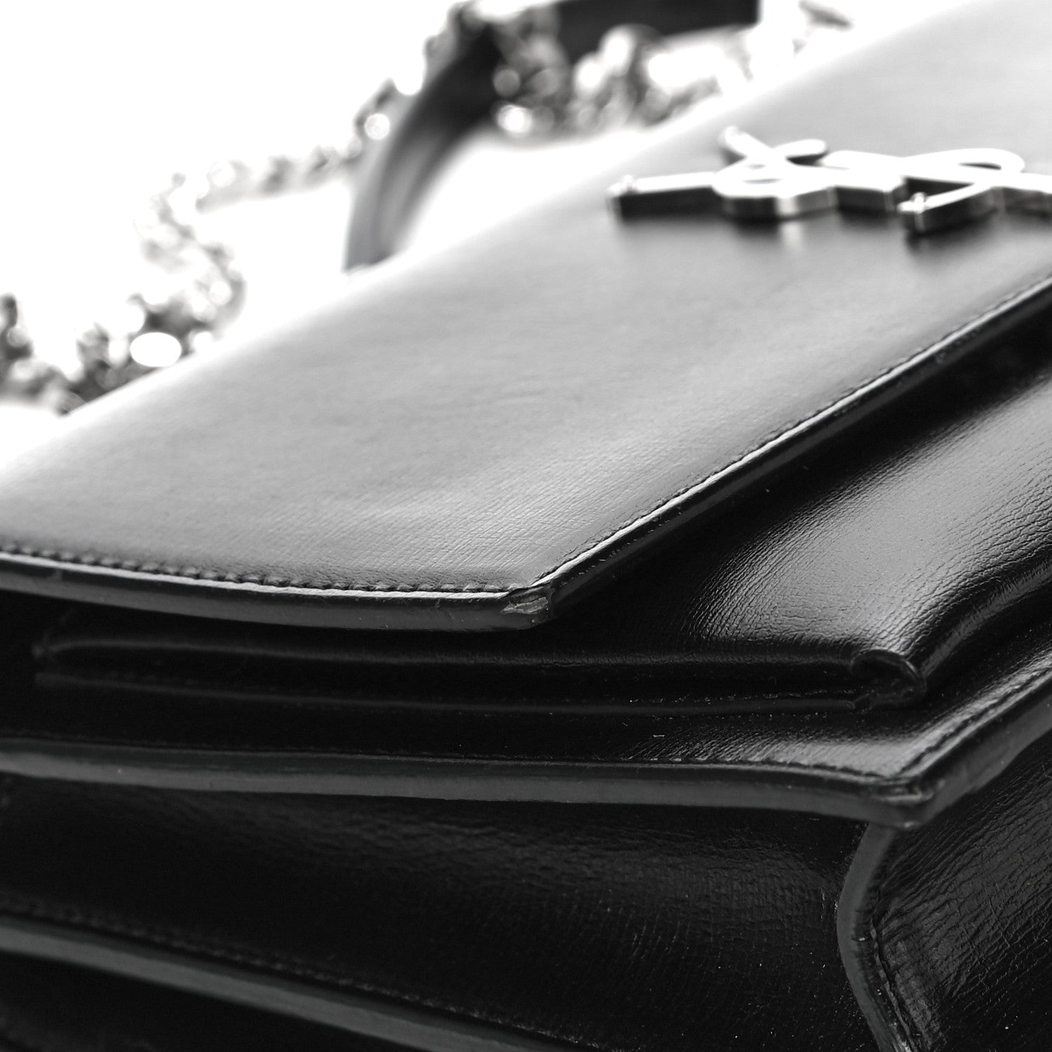 Saint Laurent Calfskin Medium Monogram Sunset Black 12 of 14