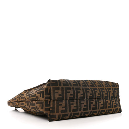 Fendi Zucca Vitello Artic Special Shopping Tote Tobacco Castagna 4 of 10
