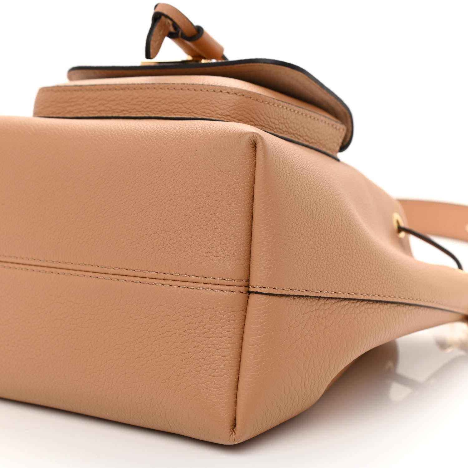 Louis Vuitton Calfskin Lockme Bucket MM Arizona Beige 7 of 8