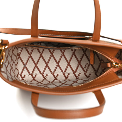 MCM Visetos Mini Toni Shopper Tote Cognac 5 of 14