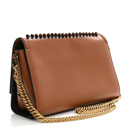 Alexander McQueen Calfskin Braided The Story Shoulder Bag Brown Black 3 of 8