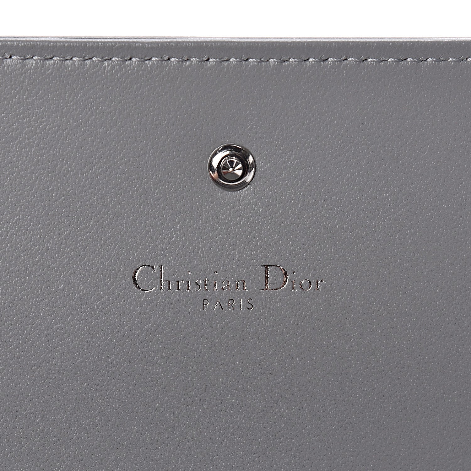 Christian Dior Grained Calfskin Diorama Croisiere Chain Wallet Gris 6 of 10