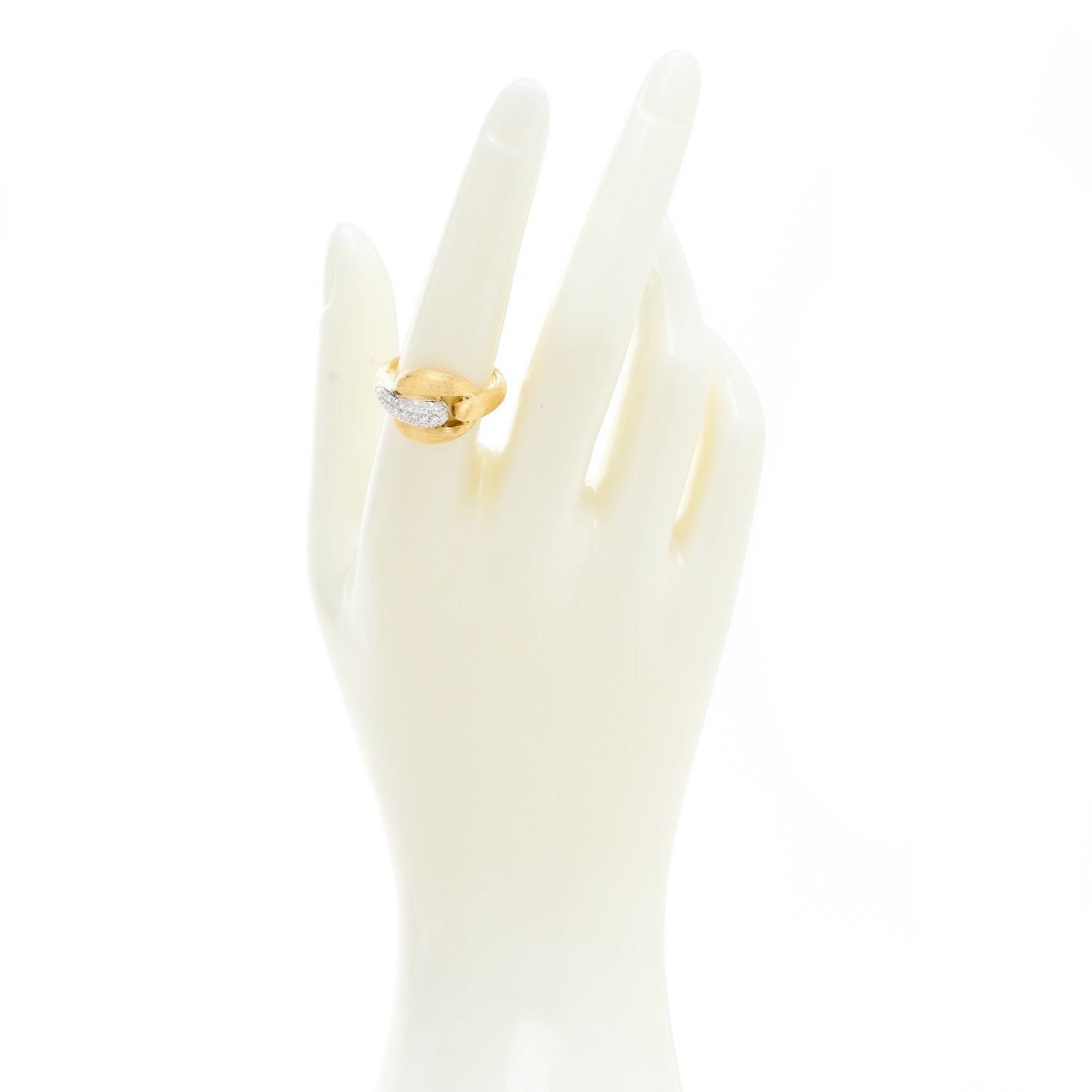 Marco Bicego 18K Yellow White Gold Diamond Lucia Ring 55 7.25 2 of 5