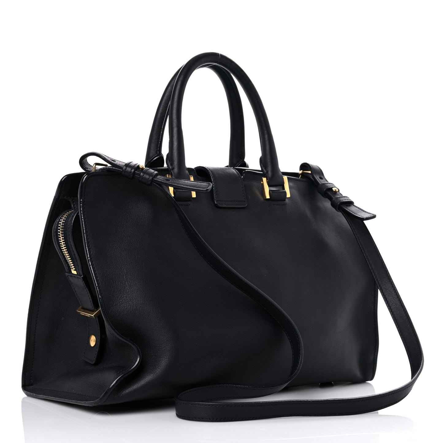 Calfskin Small Classic Y Cabas Navy Blue