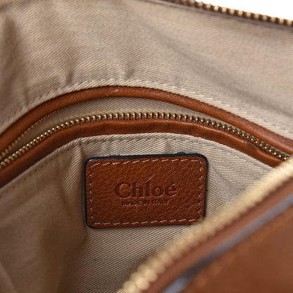 Chloe Suede Calfskin Braided Medium Marcie Satchel Caramel 7 of 14