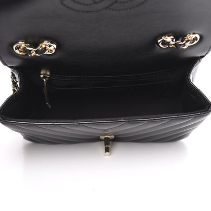 Chanel Calfskin Chevron Quilted Mini Statement Flap Black 5 of 11