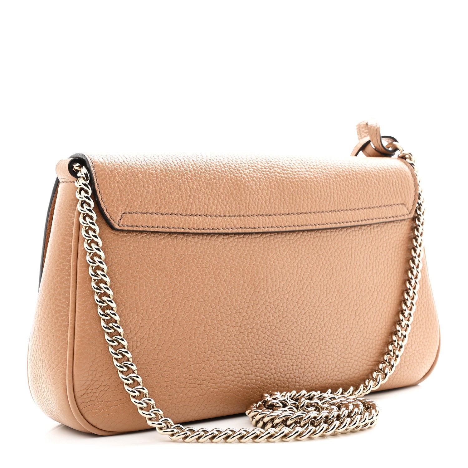 Gucci Pebbled Calfskin Medium Soho Flap Crossbody Camelia 3 of 10