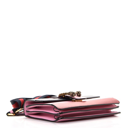 Gucci Moon Calfskin Web Medium Dionysus Bamboo Top Handle Bag Sugar Pink Blue Agata Hibiscus Red 4 of 10