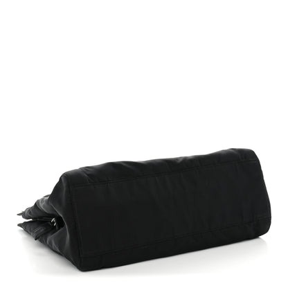 Prada Tessuto Nylon Acciaio Chain Shoulder Bag Black 4 of 12
