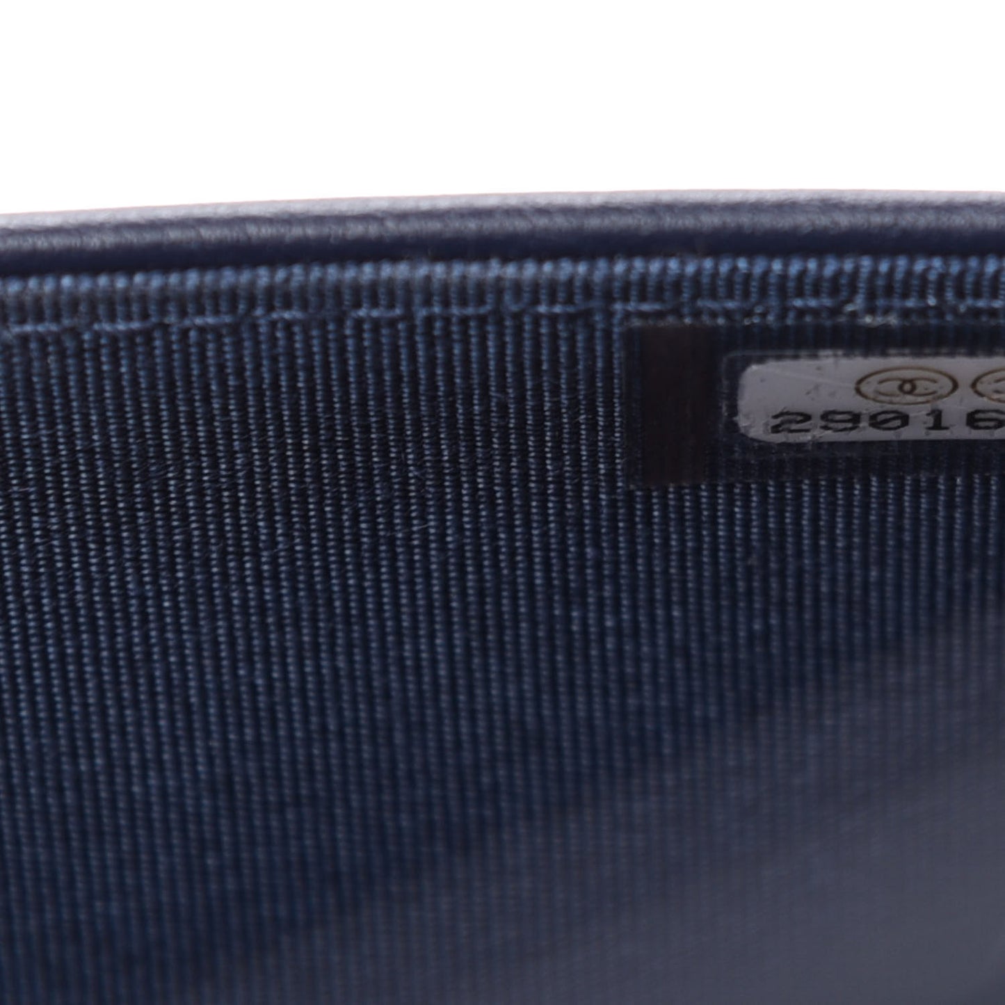 Caviar Chevron Quilted Boy Wallet On Chain WOC Blue