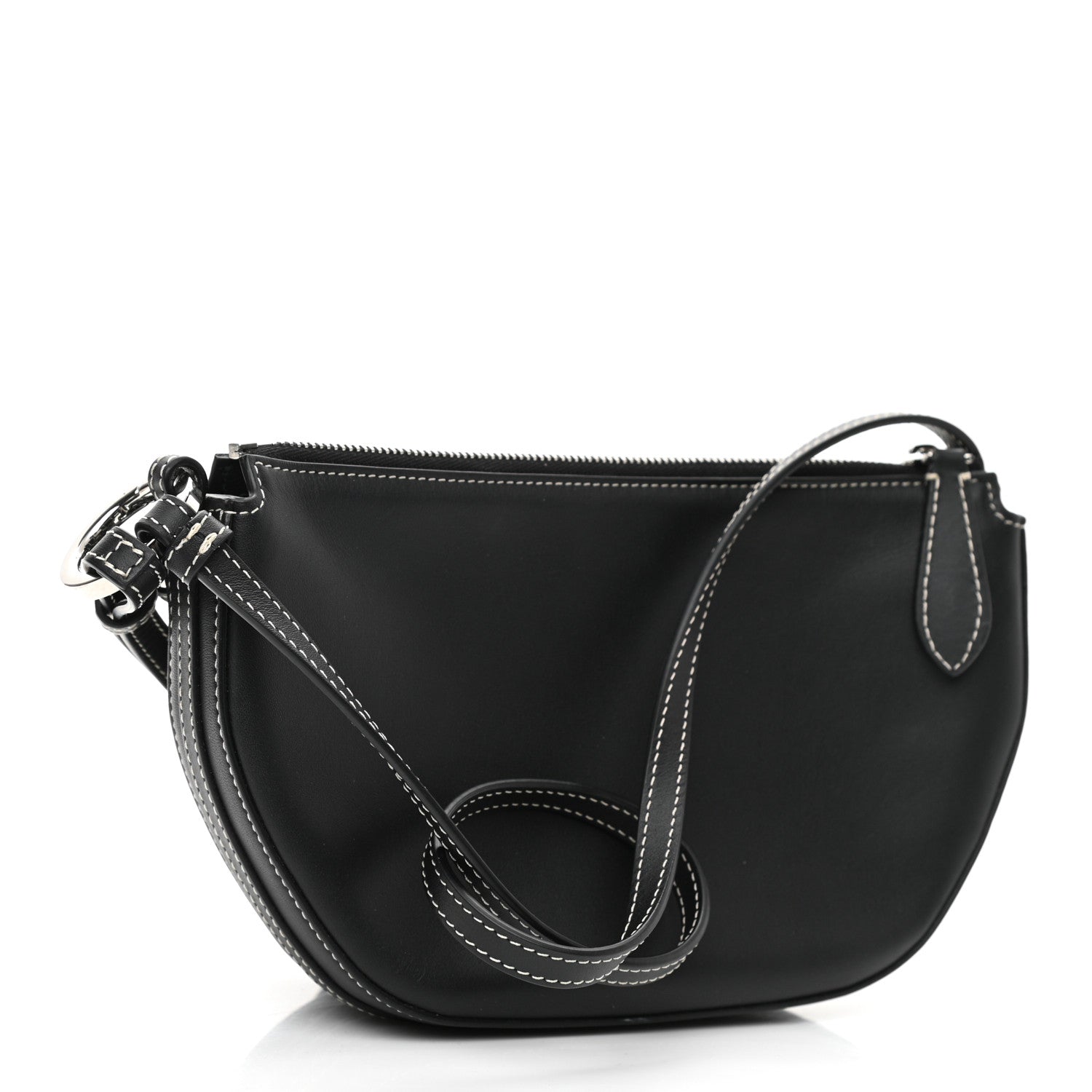 Burberry Canvas Horseferry Print Double Olympia Shoulder Bag Black 3 of 9