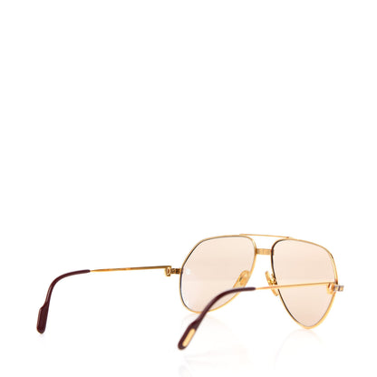 Cartier Vintage Aviator Vendome Santos Sunglasses Gold 4 of 6