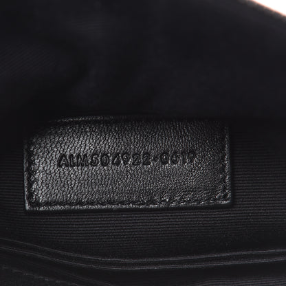 Saint Laurent Grain De Poudre Chevron Monogram Bill Pouch Black 7 of 10