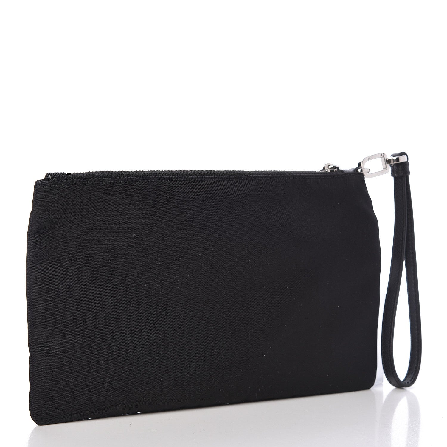 Prada Tessuto Nylon Saffiano Wristlet Black 3 of 6