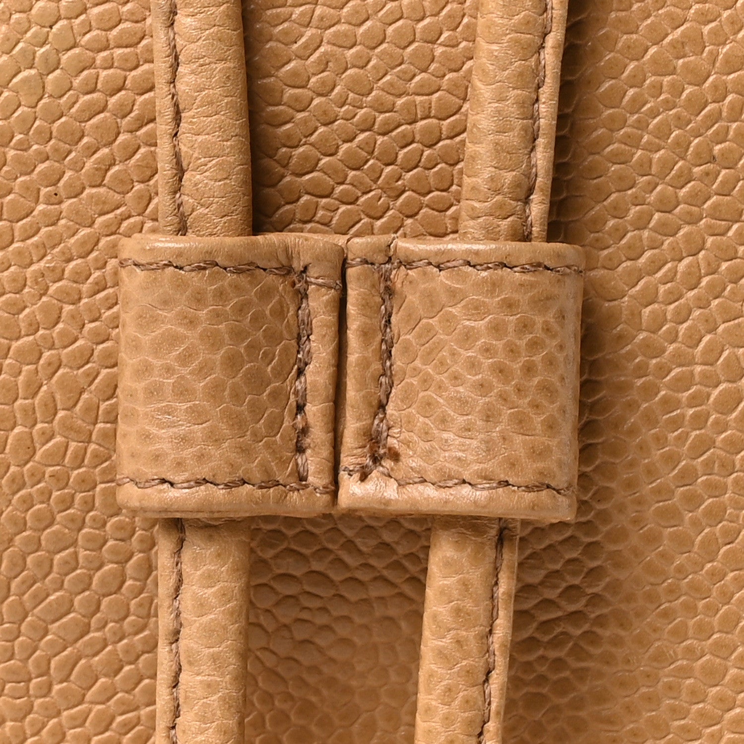 Chanel Caviar CC Drawstring Shoulder Bag Beige 9 of 11