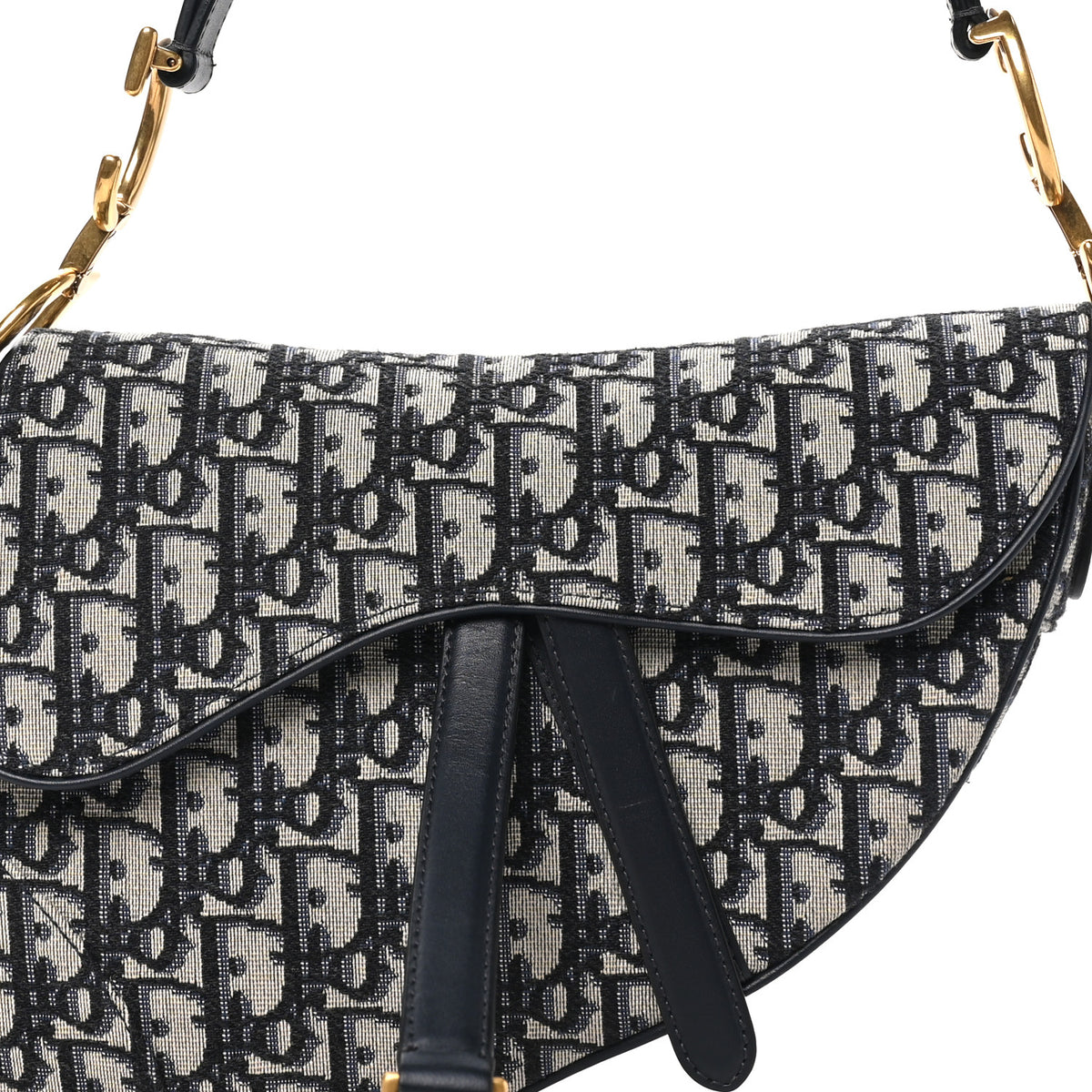 Christian Dior Oblique Saddle Bag Blue 8 of 10