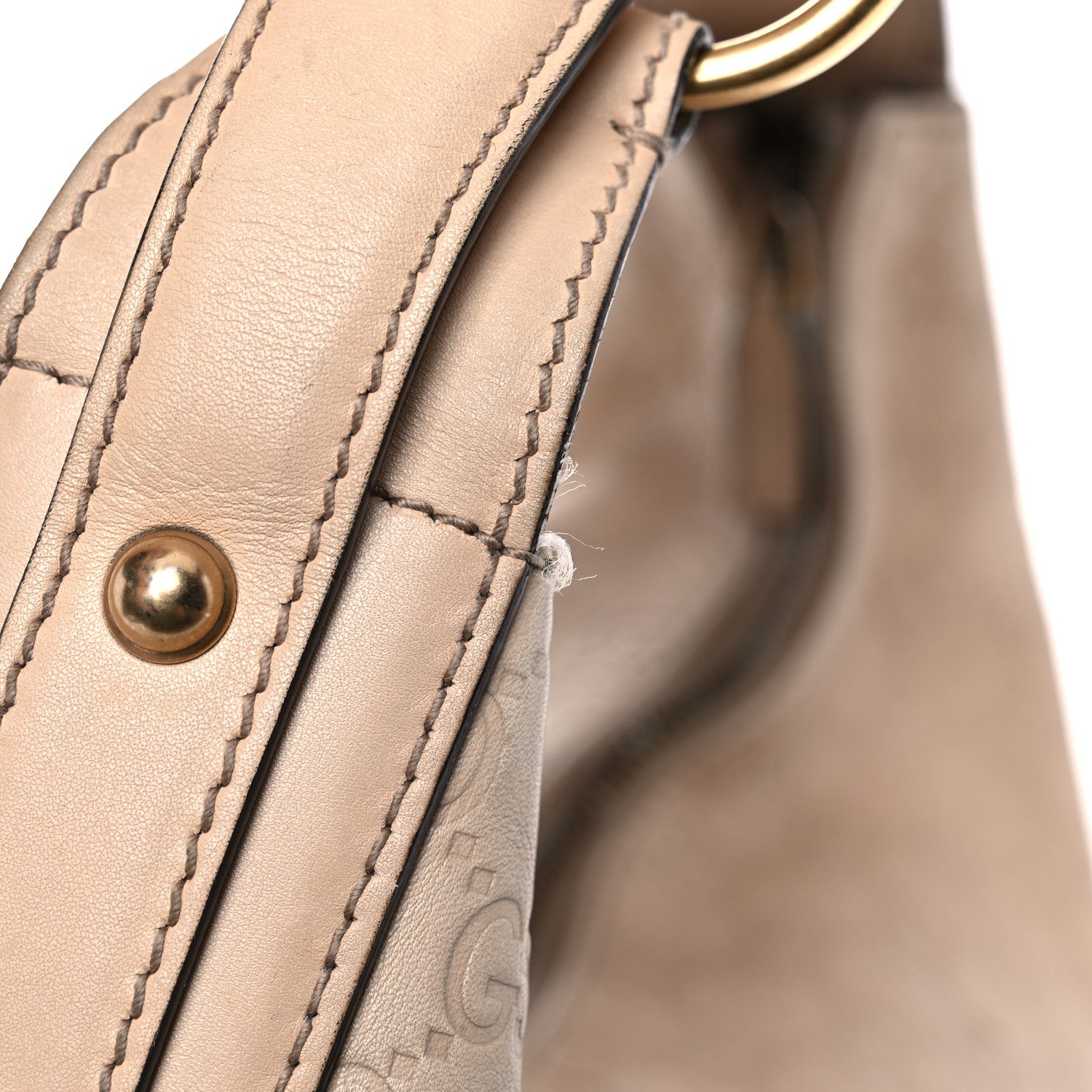 Gucci Guccissima Medium Horsebit Chain Hobo Winter Rose 19 of 23