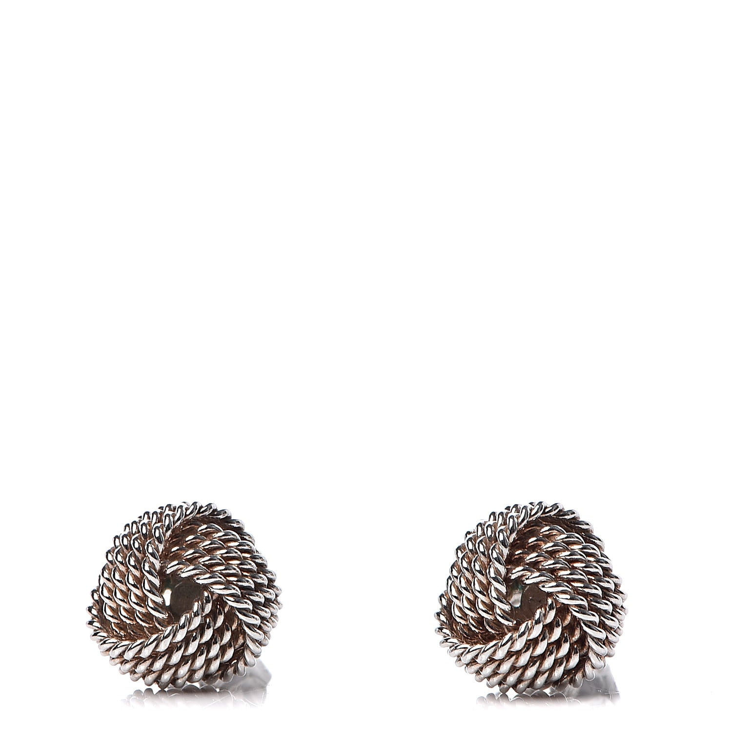 Tiffany Sterling Silver Twist Knot Earrings 1 of 4