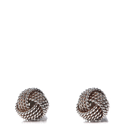 Tiffany Sterling Silver Twist Knot Earrings 1 of 4