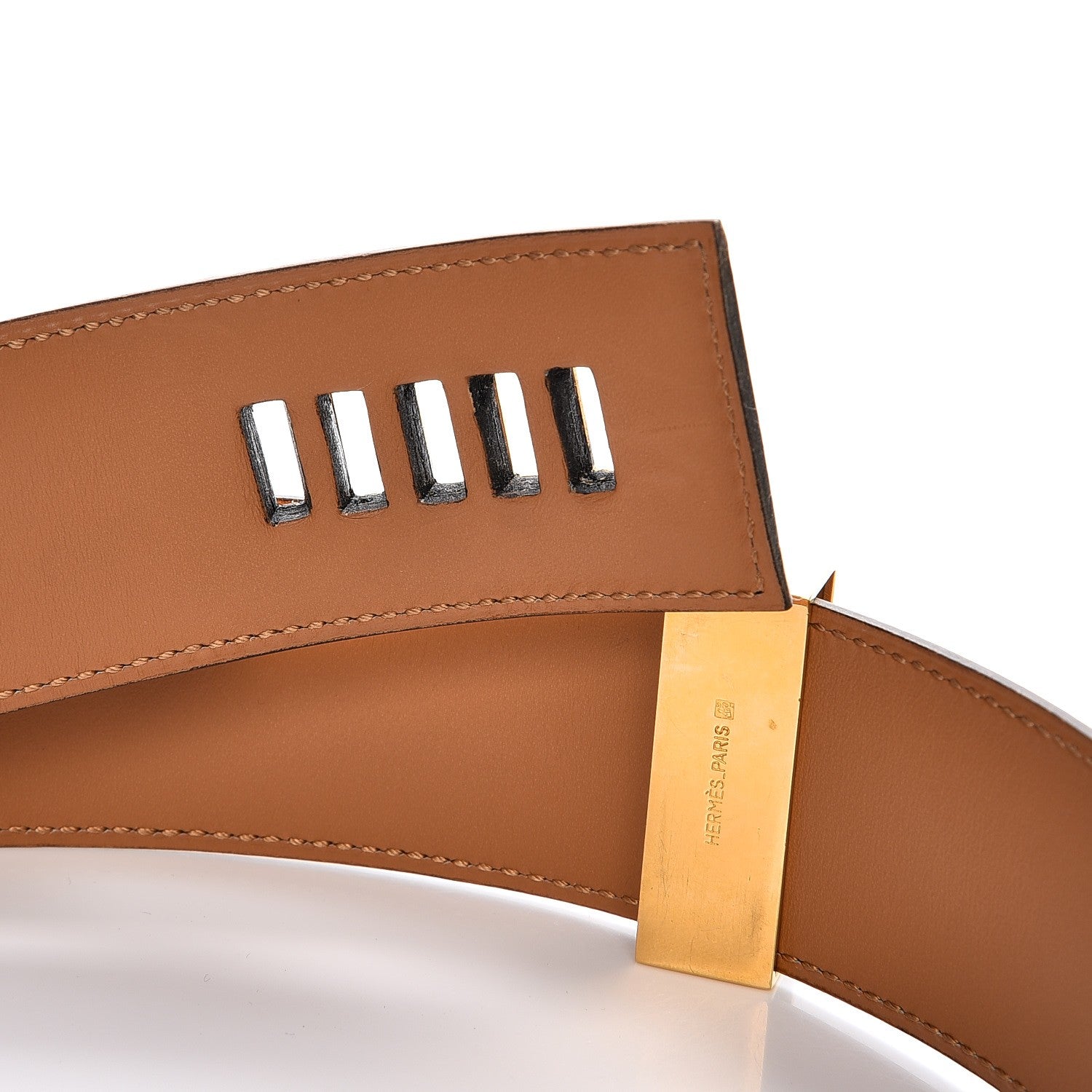 Hermes Courchevel Collier De Chien CDC Belt 80 Gold 5 of 7