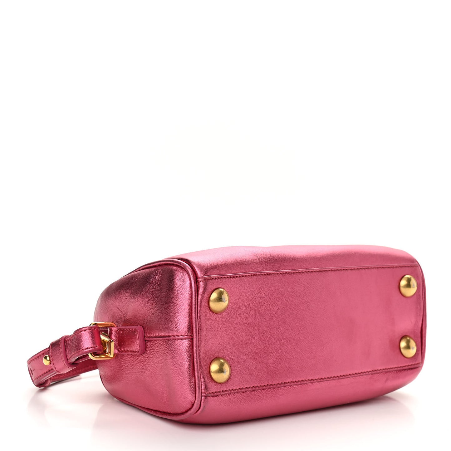 Metallic Lambskin Classic Duffle Toy Pink