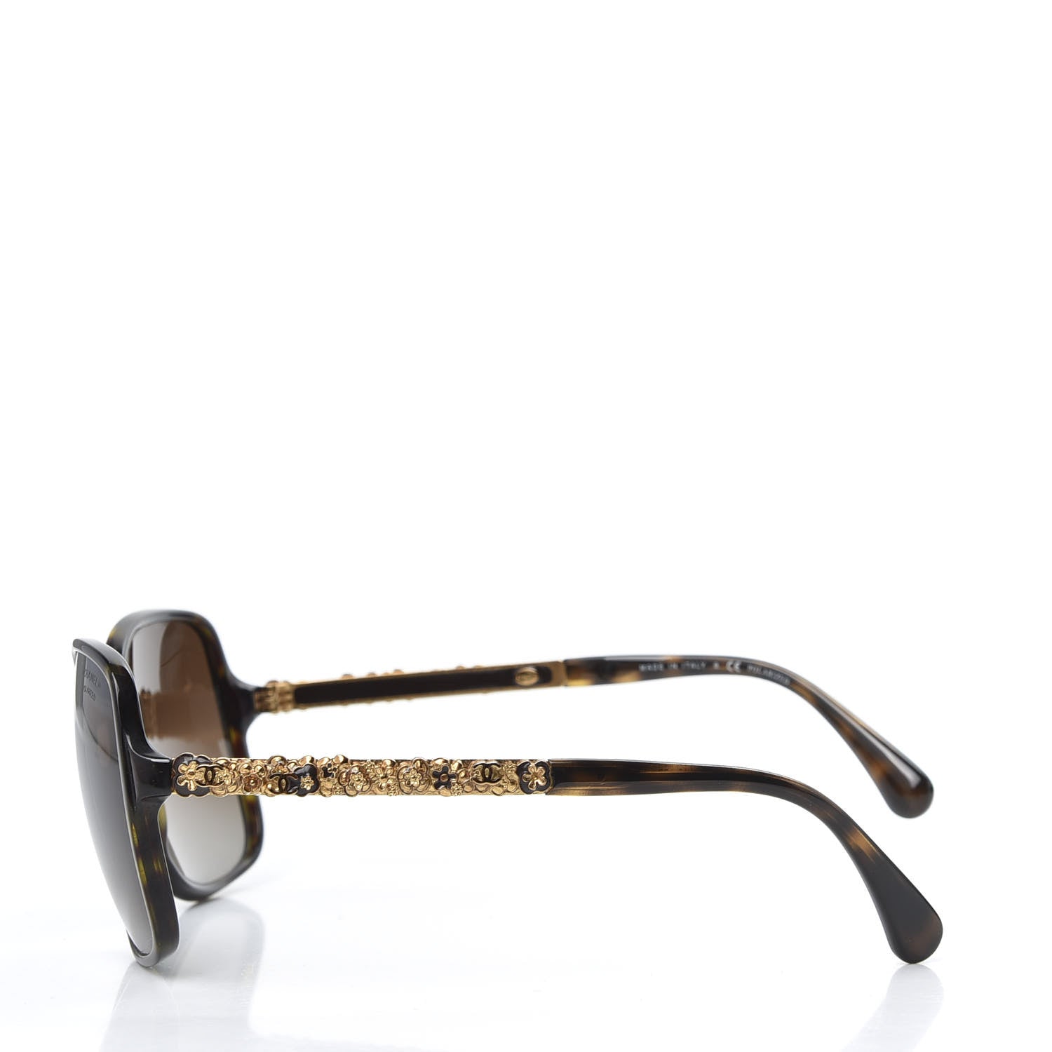 Chanel Acetate Polarized Bijou Square Sunglasses 5355 Tortoise 3 of 8