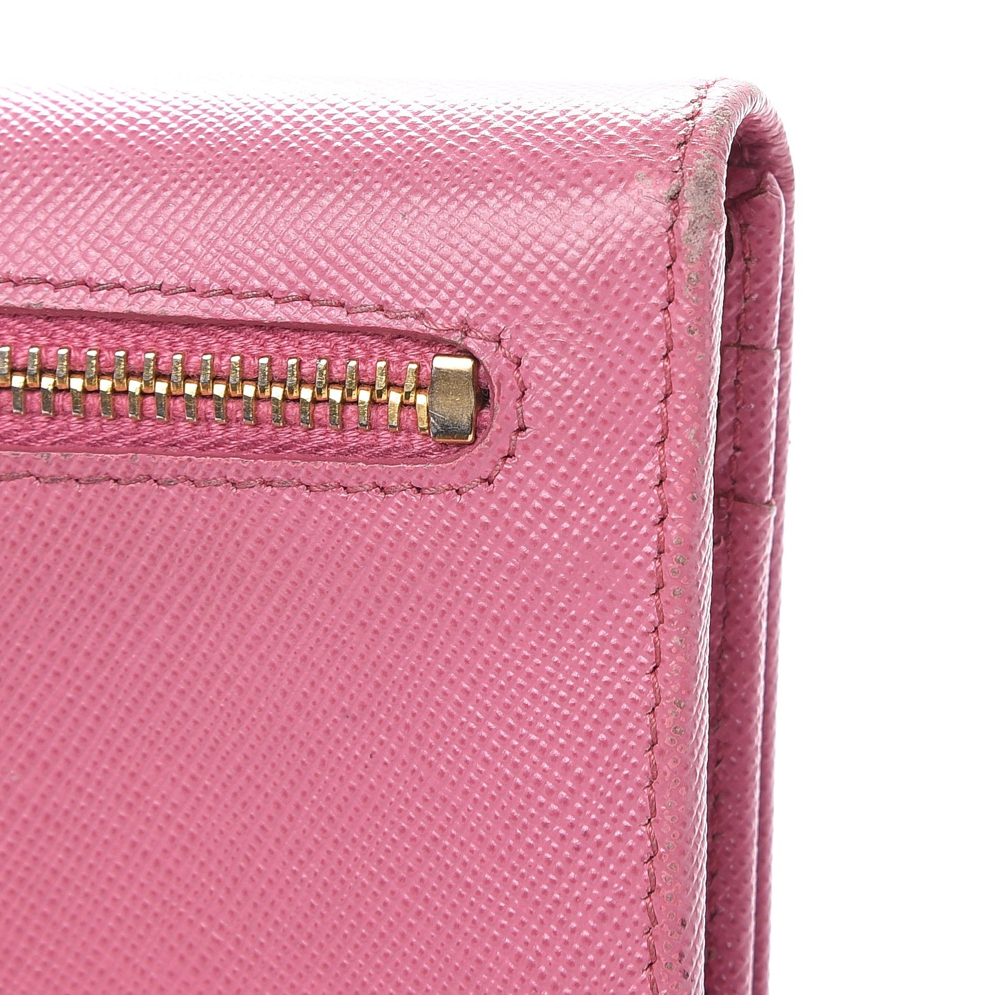 Saffiano Metal Continental Flap Wallet Begonia