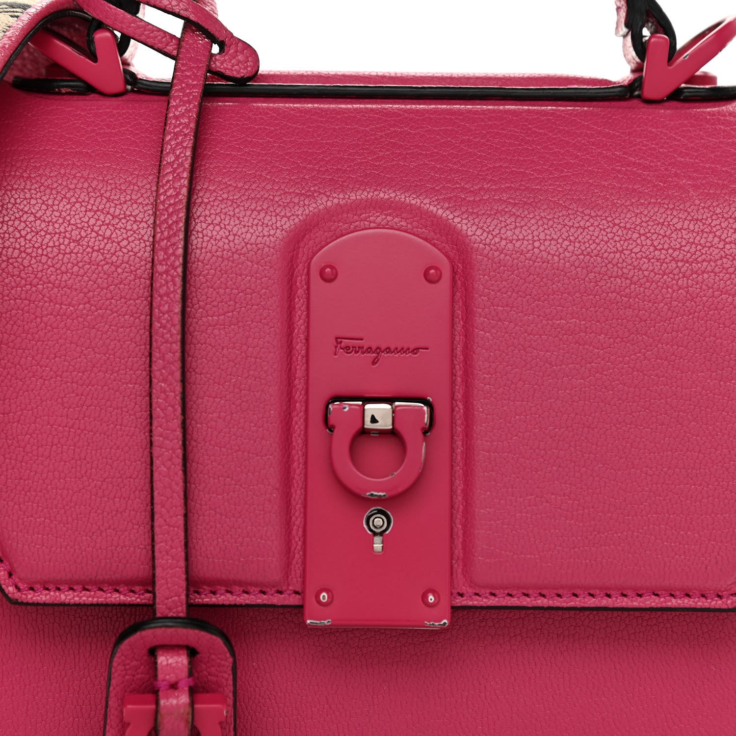 Salvatore Ferragamo Calfskin The Piccolo Boxyz Top Handle Bag Pink 8 of 13