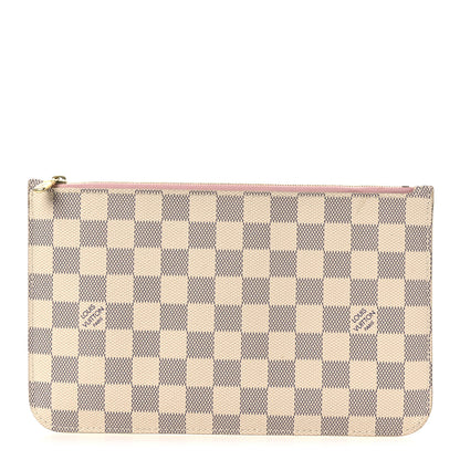 Louis Vuitton Damier Azur Neverfull MM GM Pochette Rose Ballerine 1 of 9