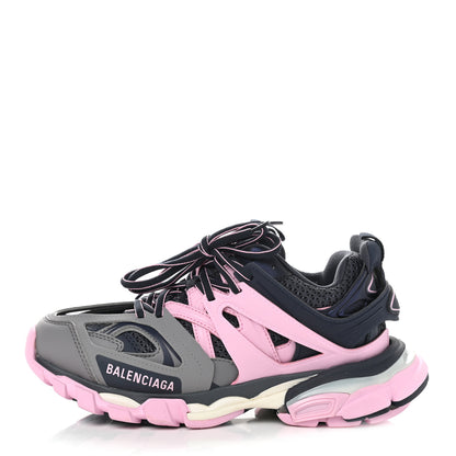 Balenciaga Mesh Nylon Womens Track Sneakers 37 Grey Pink 1 of 9