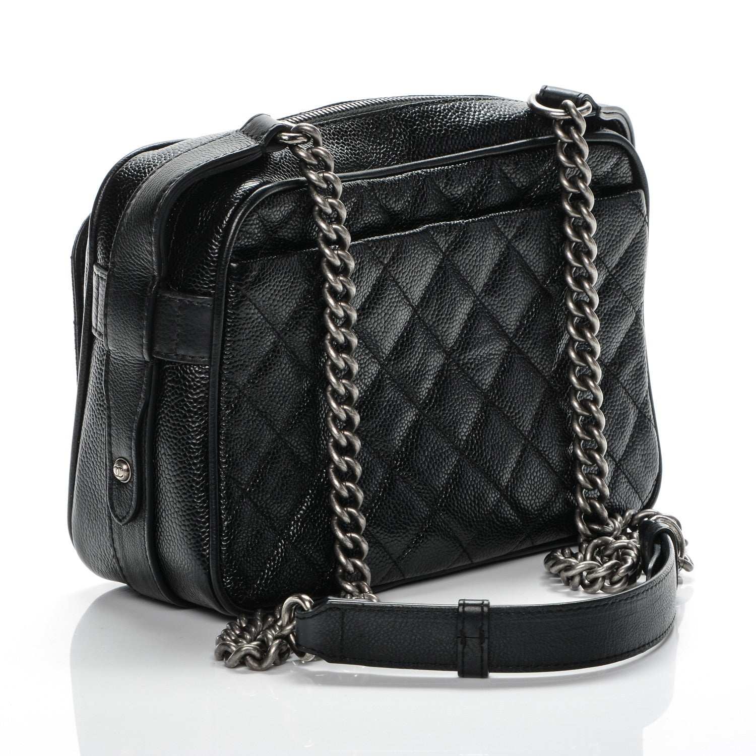 Chanel Caviar Quilted Medium Business Trip Camera Bag Black 3 of 7