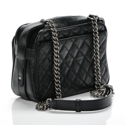 Chanel Caviar Quilted Medium Business Trip Camera Bag Black 3 of 7