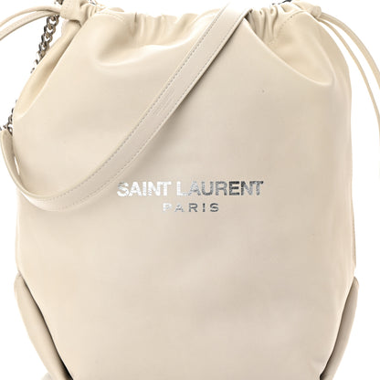 Saint Laurent Lambskin Teddy Drawstring Bag Crema Soft 9 of 13