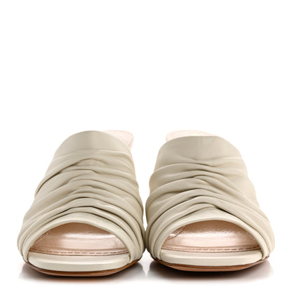 Christian Dior Lambskin D-Fame Mule Sandals 38 Off White 3 of 10