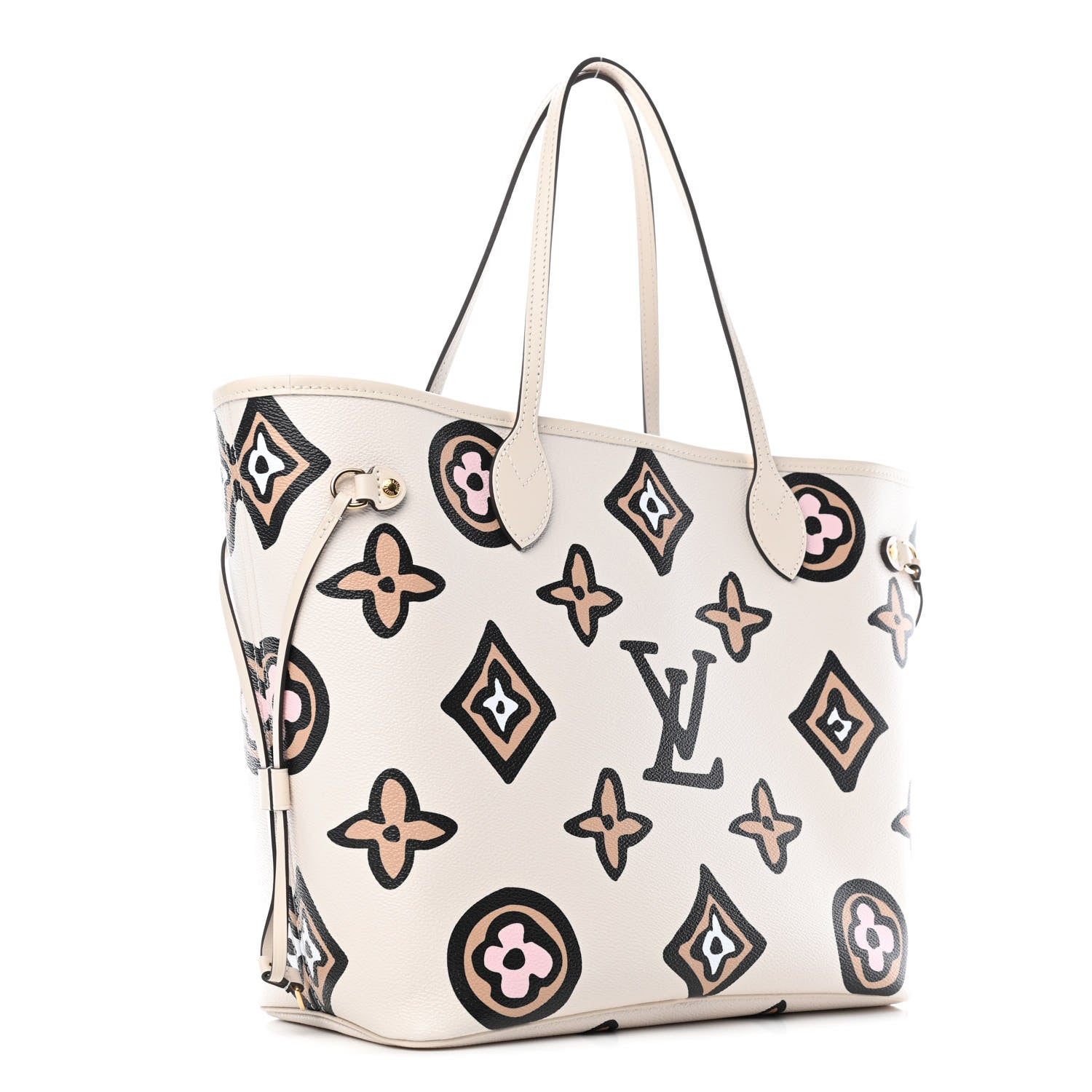 Louis Vuitton Monogram Giant Wild At Heart Neverfull MM Creme 2 of 4