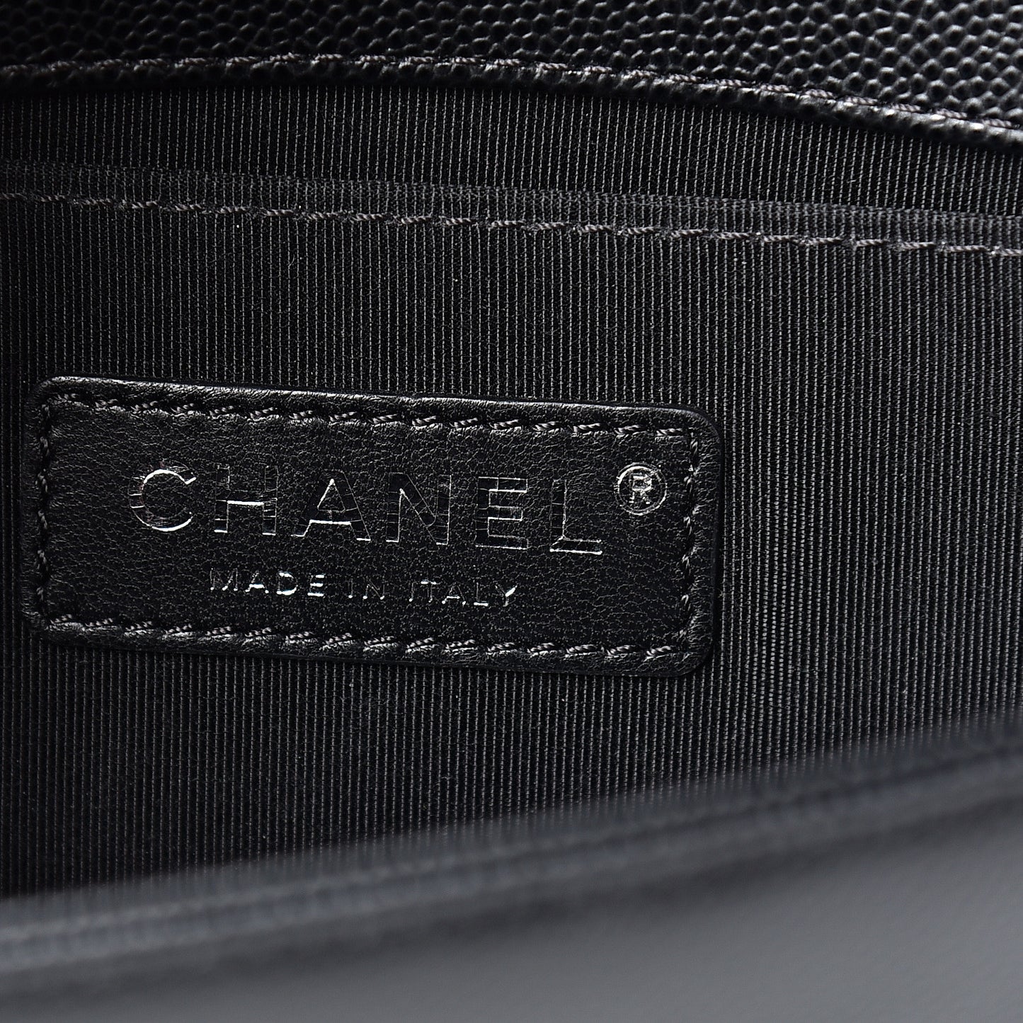 Caviar Quilted Small Boy Flap Black