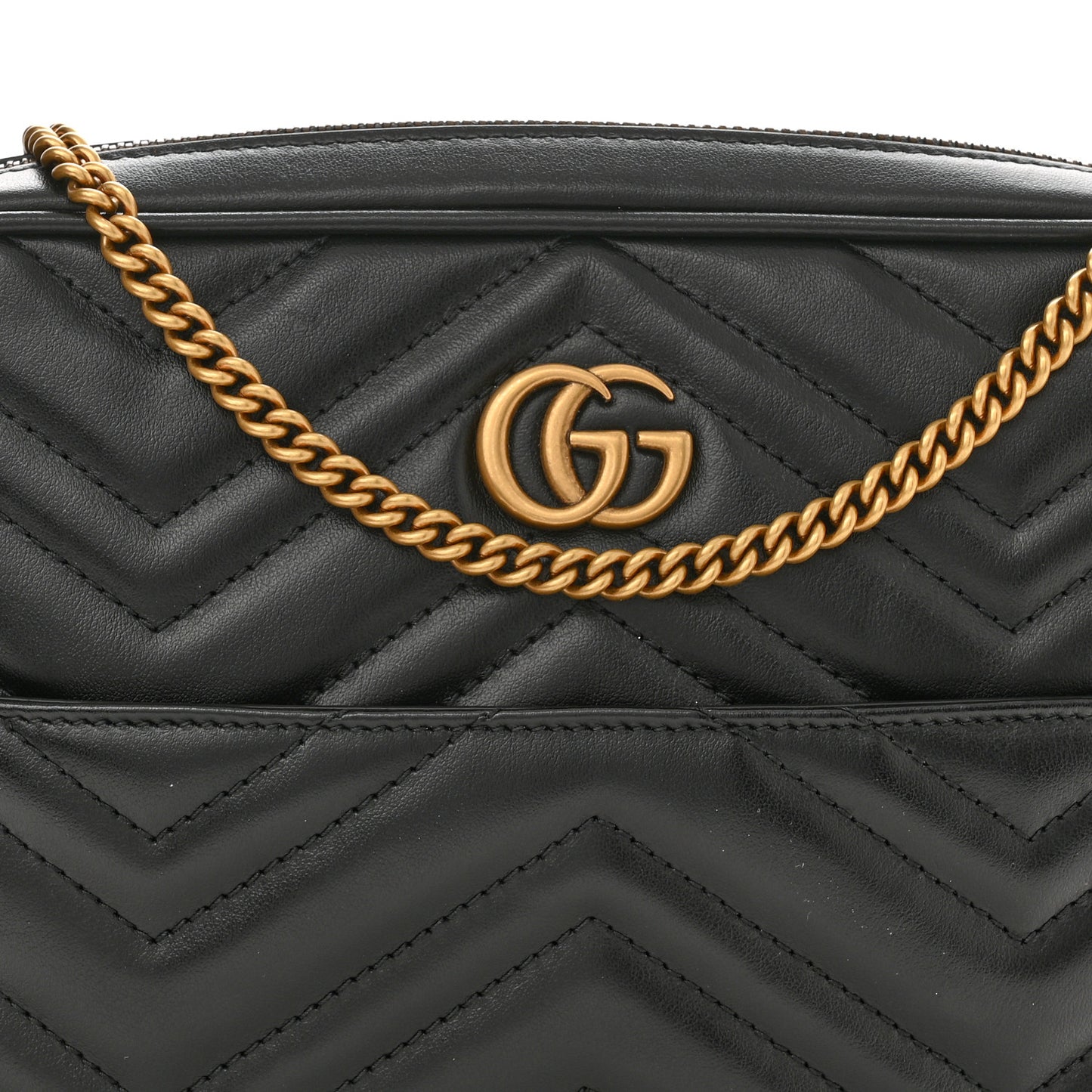 Calfskin Matelasse GG Marmont Multi-Use Mini Bag Black Perfect Pink Mystic White