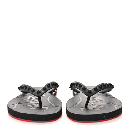 Christian Louboutin Rubber Spike Loubi Donna Flip Flop 41 Black 3 of 6