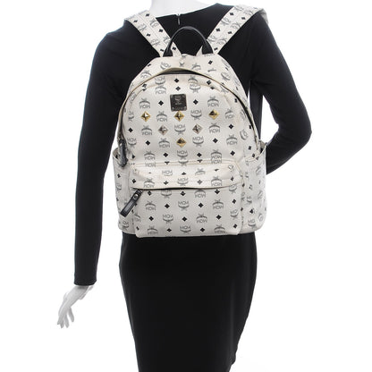 MCM Visetos Studded Medium Stark Backpack White 2 of 21