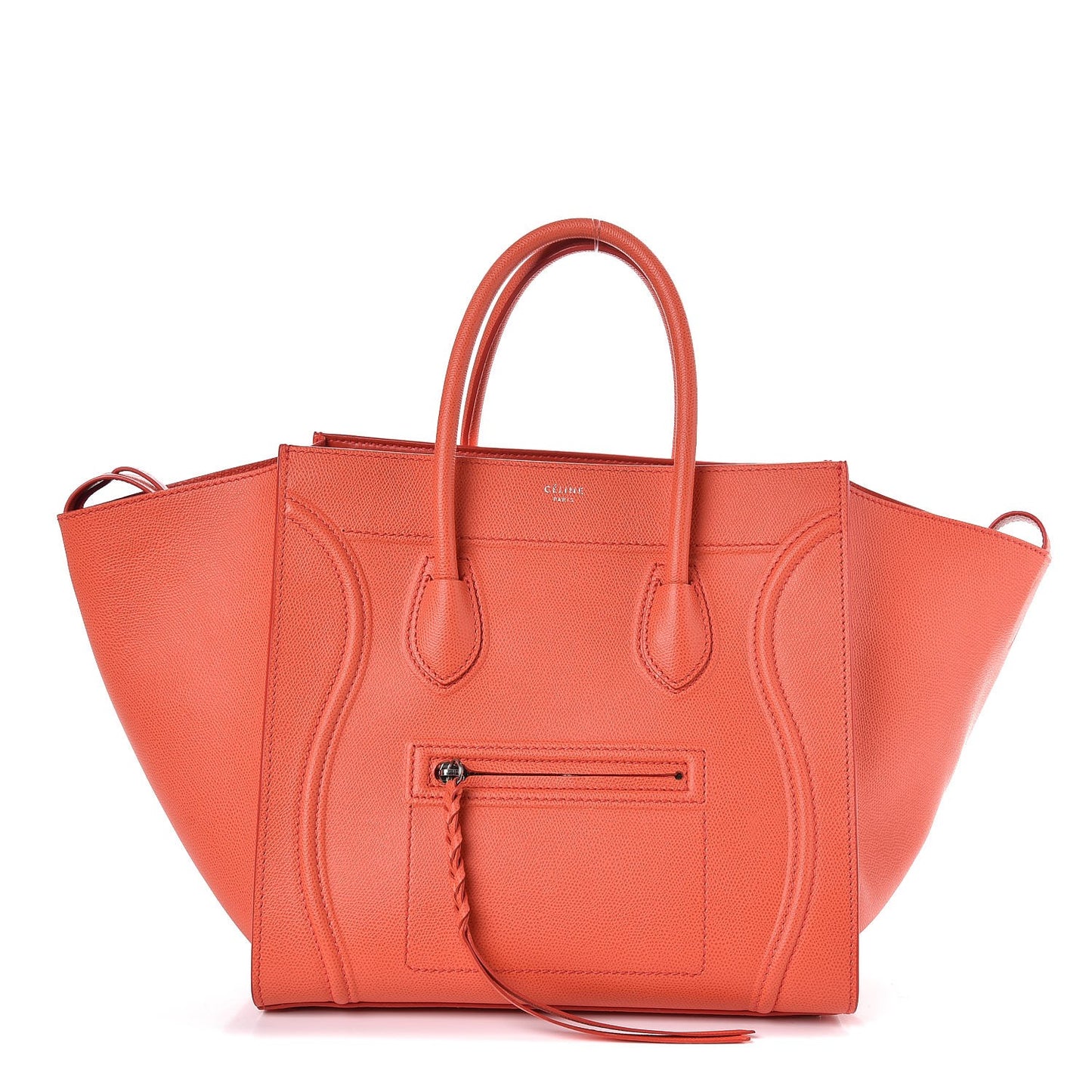 Grained Calfskin Medium Phantom Luggage Coral