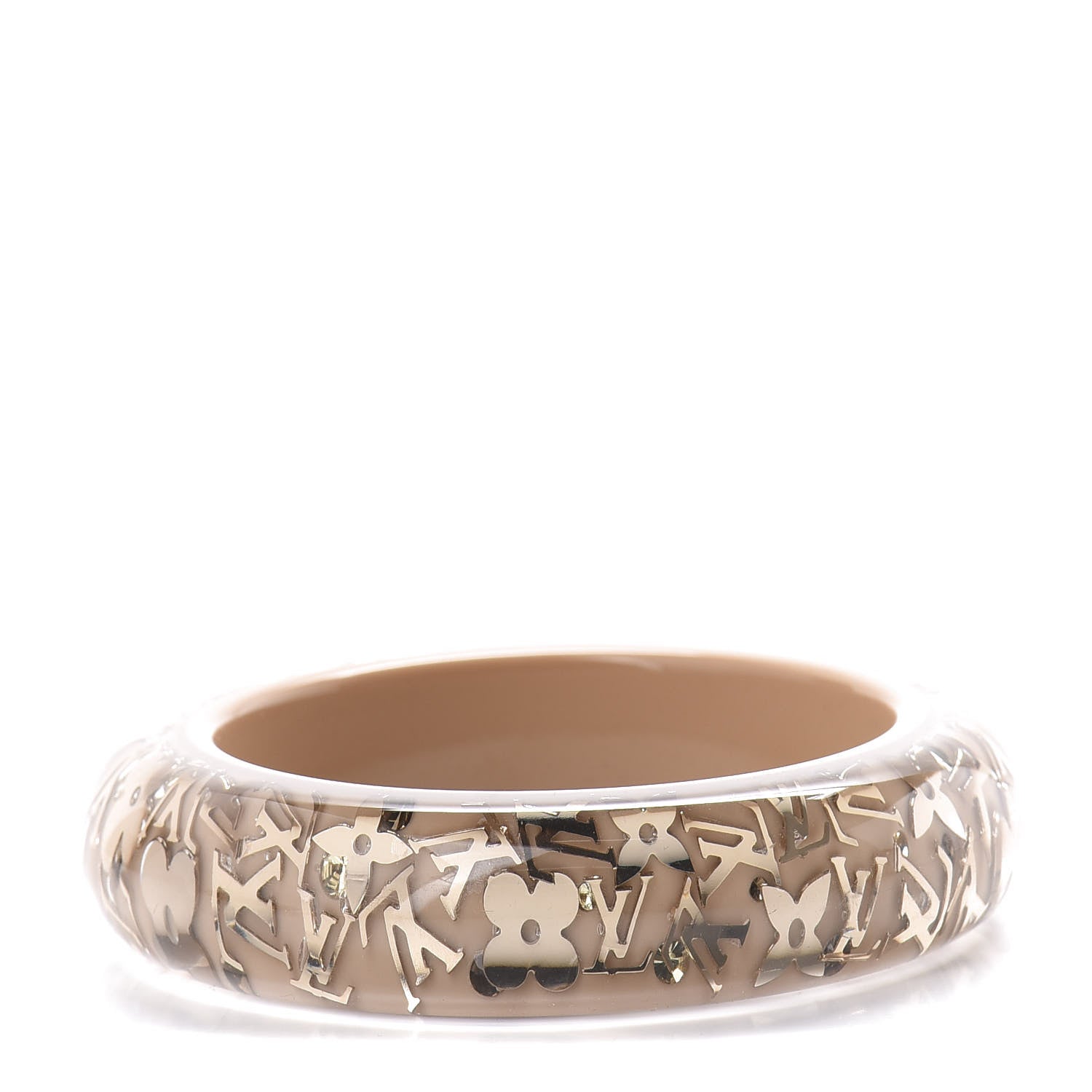 Louis Vuitton Resin Swarovski Medium Inclusion Bracelet GM Nacre 1 of 3
