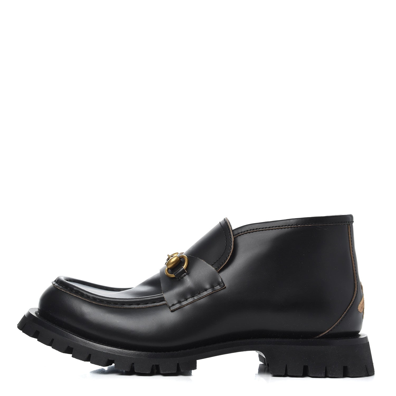 Gucci Cordovan Lux Mens Harald Horsebit Ankle Boots 9.5 Black 1 of 18