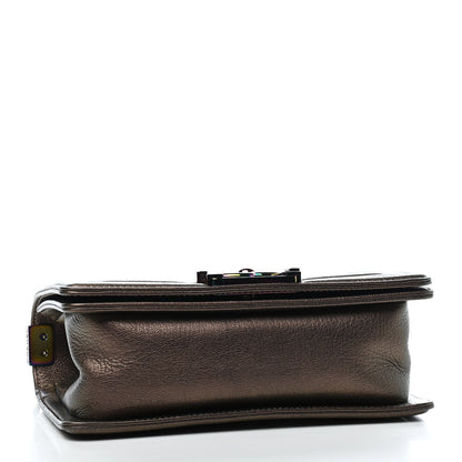 Chanel Iridescent Goatskin Quilted Small Boy Flap Brown 6 of 16