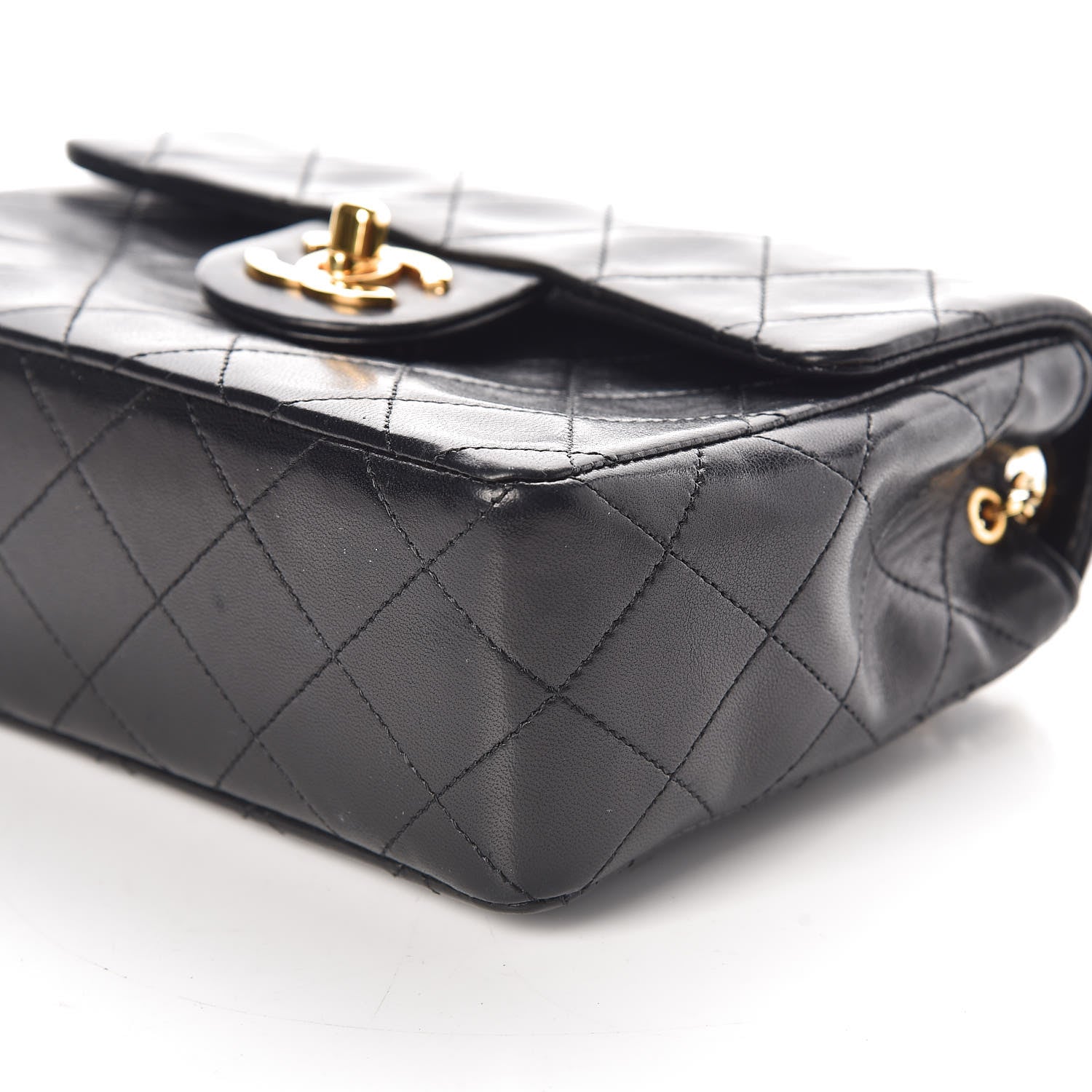 Chanel Lambskin Quilted Mini Square Flap Black 6 of 11