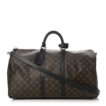 Louis Vuitton Monogram Macassar Keepall Bandouliere 55 1 of 13