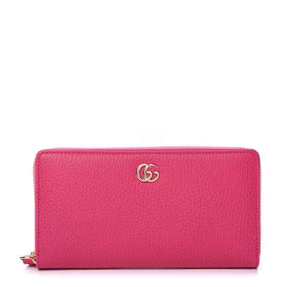 Gucci Dollar Calfskin GG Marmont Zip Around Wallet Box Pink 1 of 7