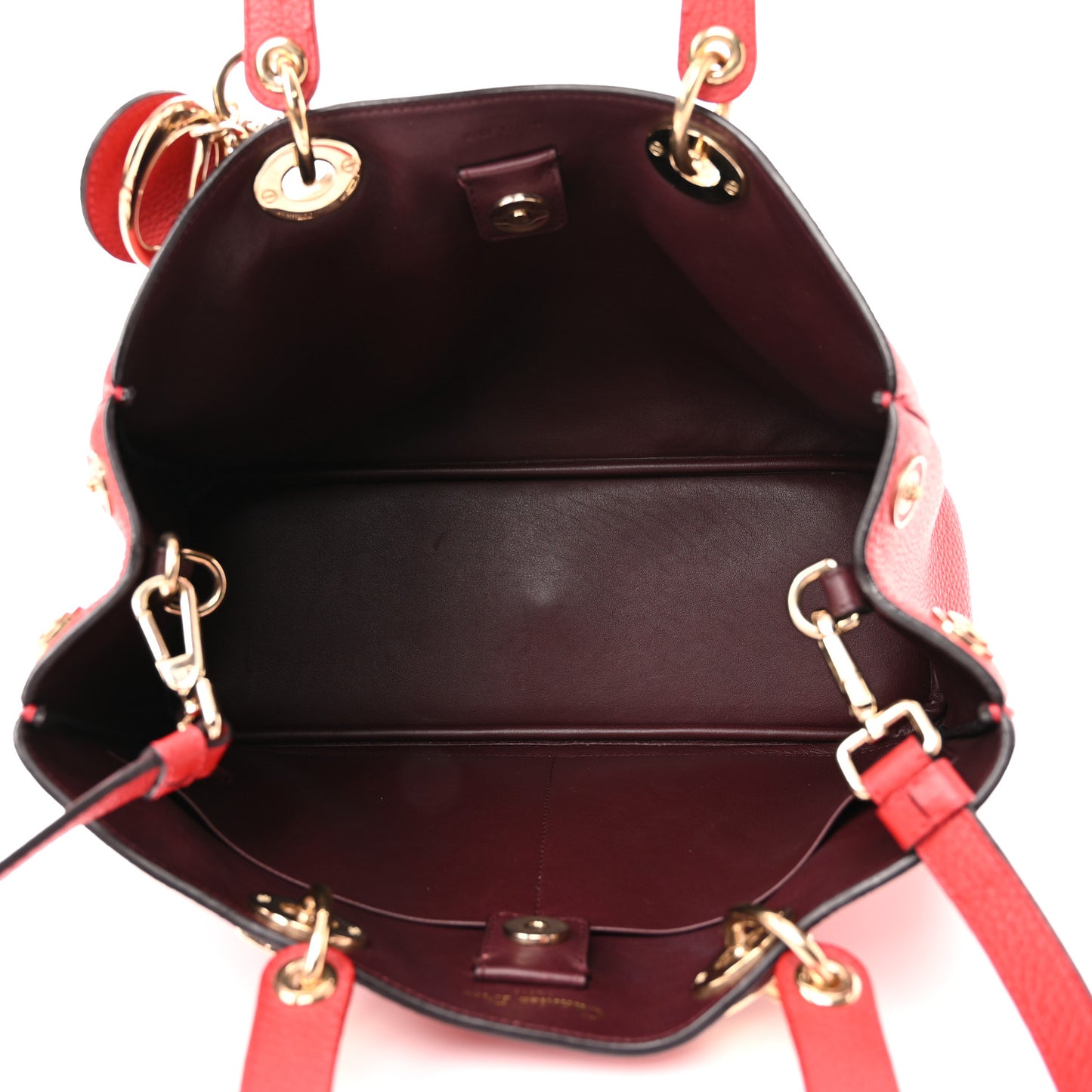 Calfskin Medium Diorissimo Tote Red