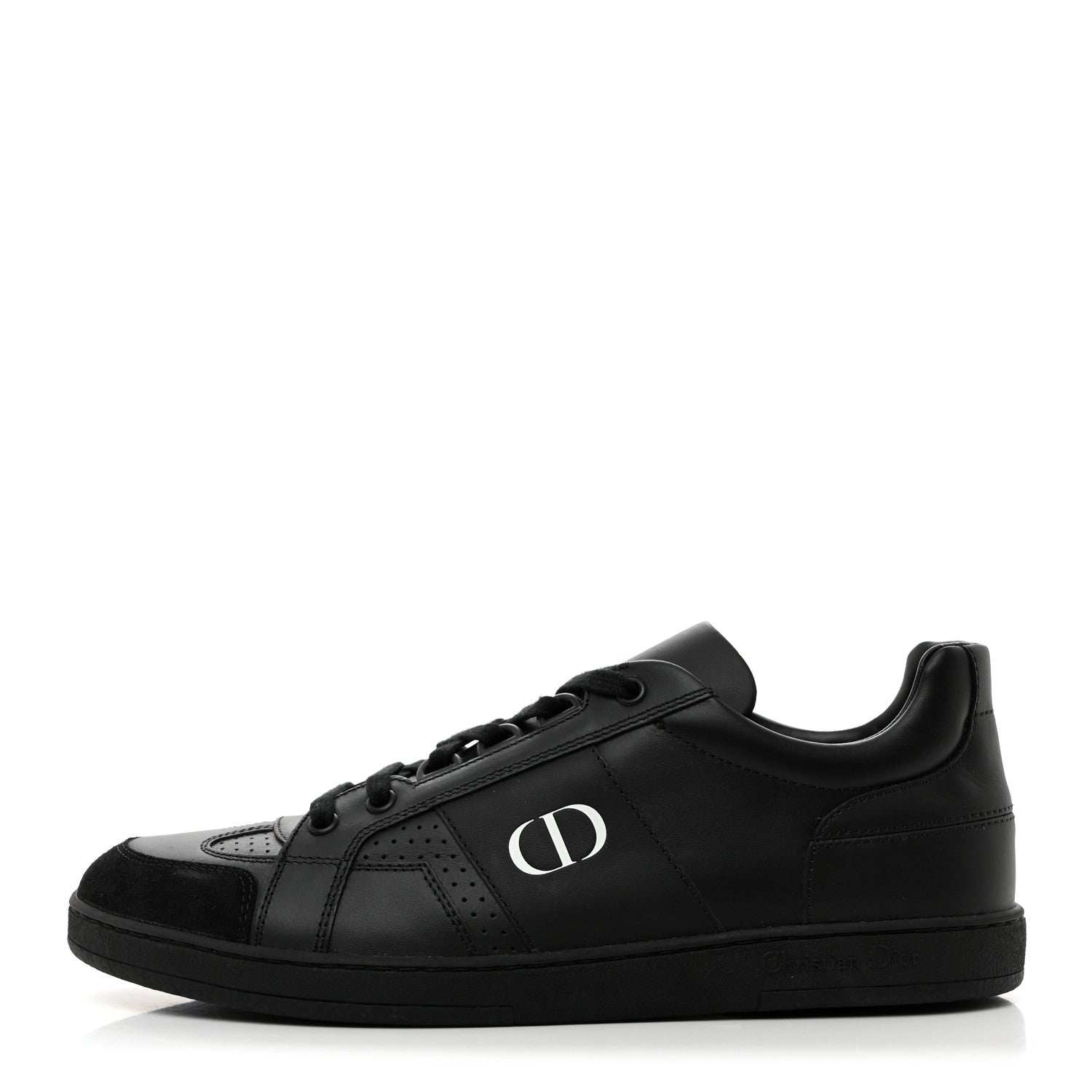 Christian Dior Calfskin Suede Logo Sneakers 39 Black 1 of 8