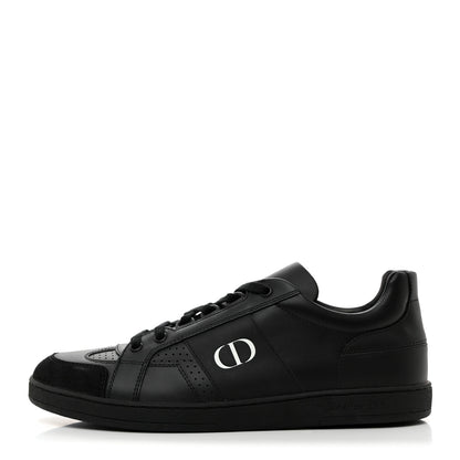 Christian Dior Calfskin Suede Logo Sneakers 39 Black 1 of 8