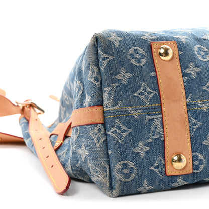 Louis Vuitton Monogram Denim CarryAll MM Blue 9 of 10